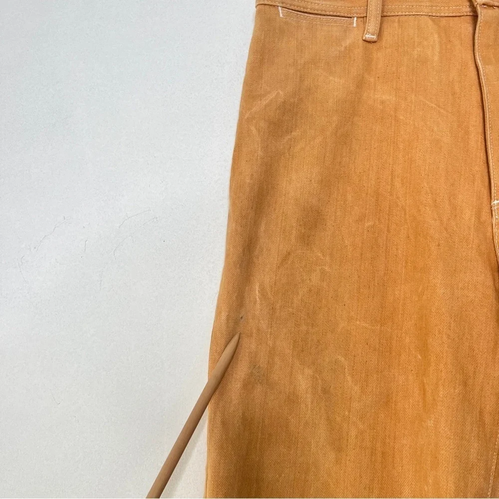 Simon Miller Wide Leg High Rise Denim Jeans Size 29 Gold Orange 100% Cotto - Picture 14 of 15